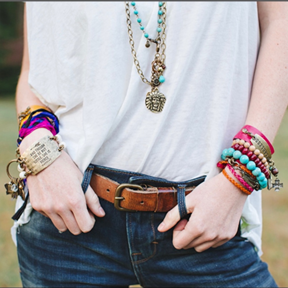 Lenny and Eva “Believe” onyx bracelet